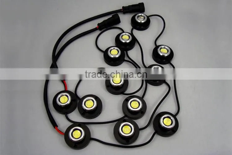 12W/12V/500lm LED daytime running light,fog-proof light DRL02,IP68(100% waterproof)