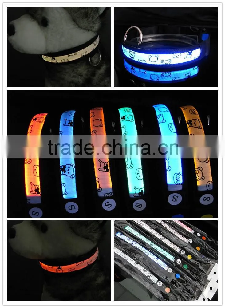 Led Shining Dog Collars on Neck, Glow in the Dark