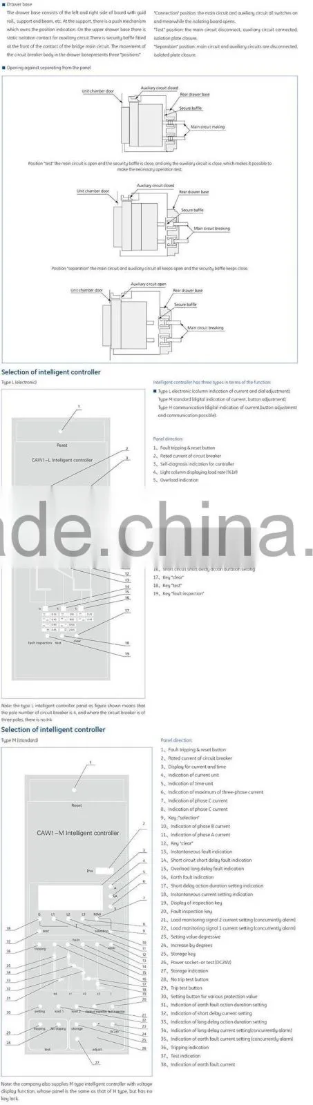 CA Series Intelligent Universal Circuit Breaker,CAW1 Series ACB