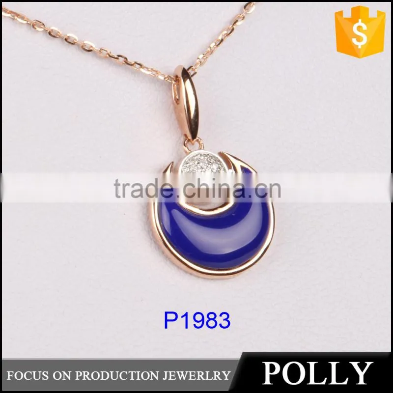 2015 new design pendant Christmas present thanks giving day beautiful silver pedant necklace with gemstone