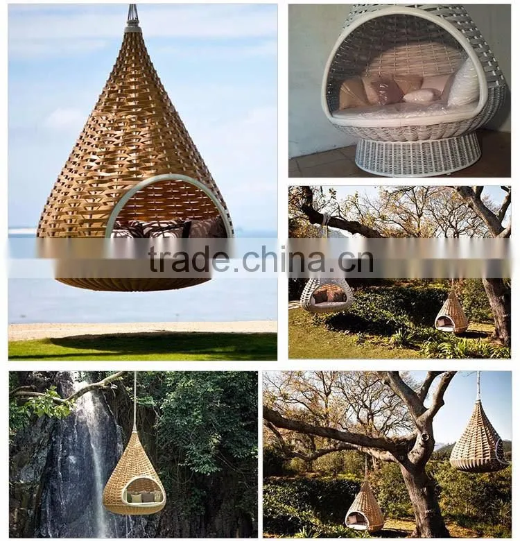 Swing Hanging Chair Patio Bed Adult Rattan Bamboo Nest Outdoor Garden Swing