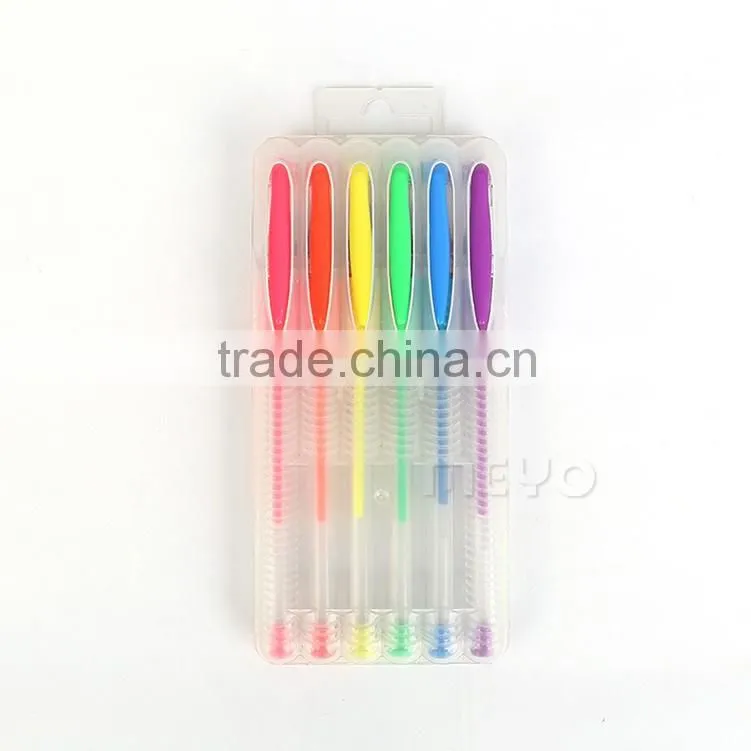 Business gift custom logo clipped gel ink pen with packing box