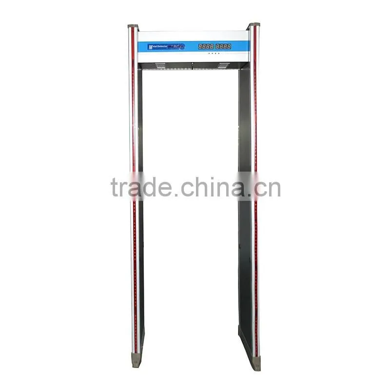 6 zones metal detectors walk through gate with 8 status led display