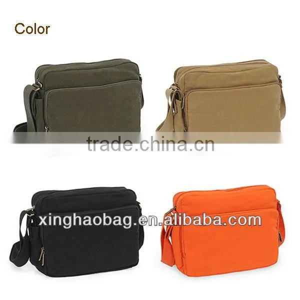 Cheap vintage adjustable canvas messenger bag