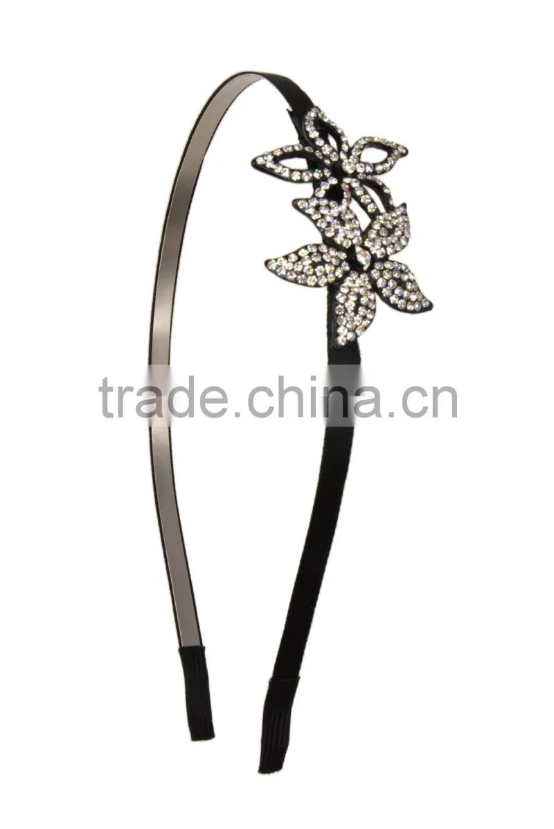 Rhinestone Double Flowers Hairband/Heanband