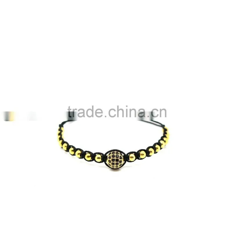 2016 newest fashion beaded wrap ball bracelets, stainless steel jewelry