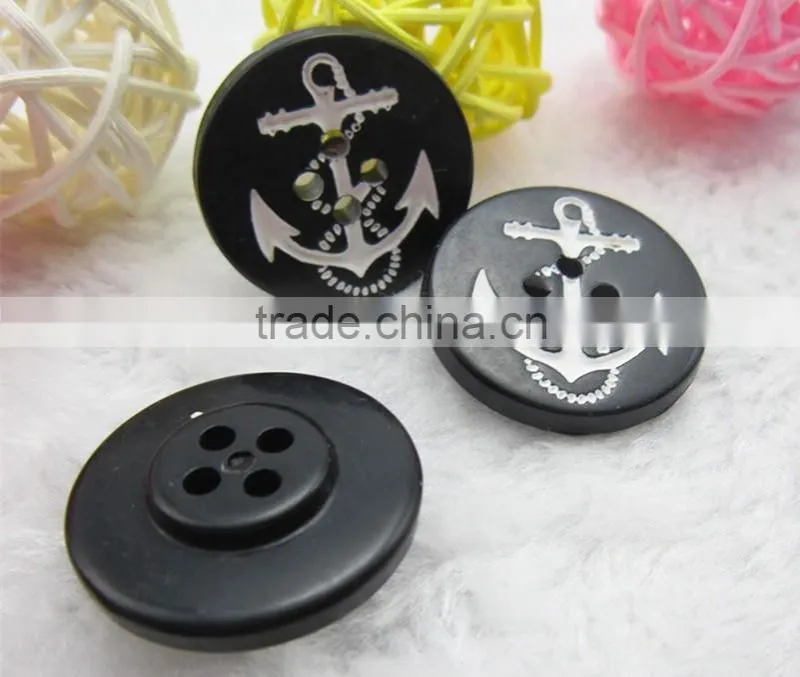 Sedex Audited Factory 2 Pillar Anchor Logo 4 holes Fire proof urea button, urea button for suit