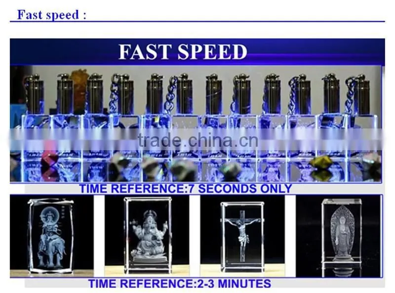 LY 2D/3D laser engraving machine special for inner crystal,working range 150*200*80 mm
