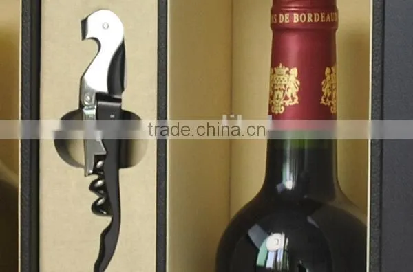 2015 Handmade High Quality leather wine box,liquor bottle gift box