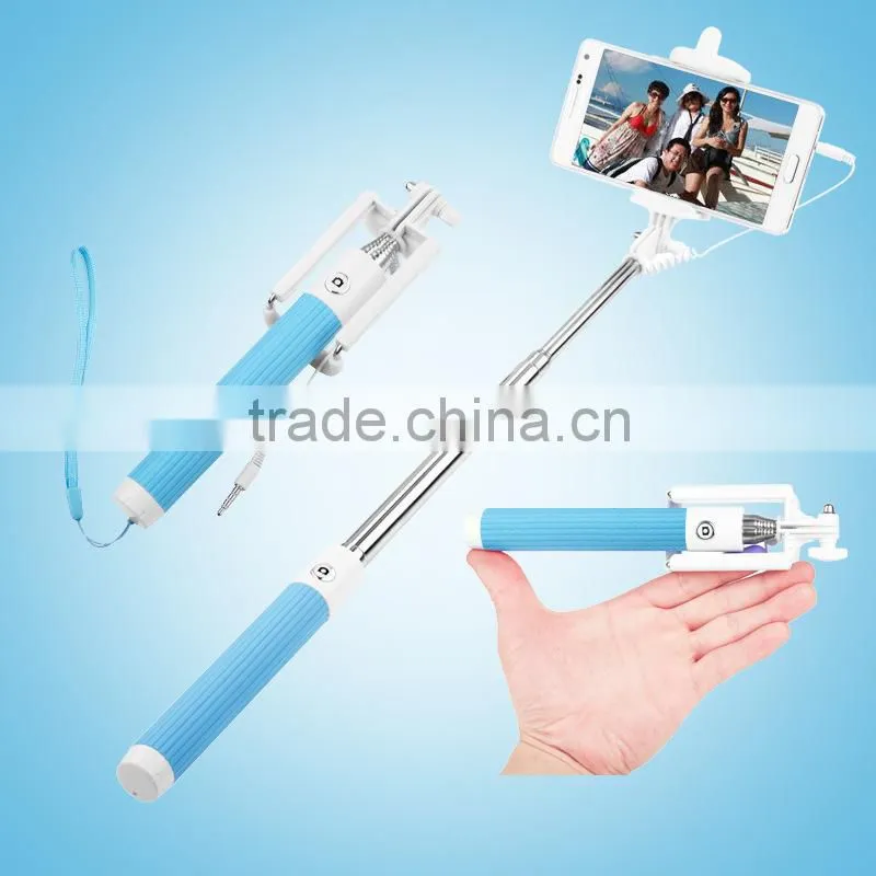 Hot New Lovely chirstmas Gift Extendable Handheld Mini Foldable Monopod Blue tooth Selfie