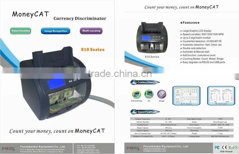 Mixed Notes&Multi-Currency Counter/Money Counter/Bill Counter with UV,MG/MT,IR Fake Note Detection for USD&Jordanian Dinar (JOD)
