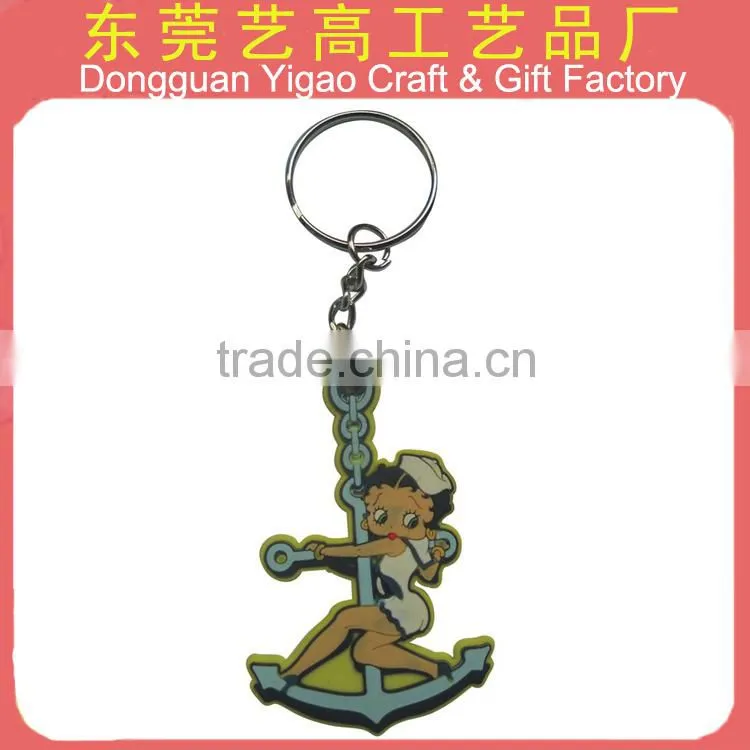 Soft PVC rabbit foot key chain