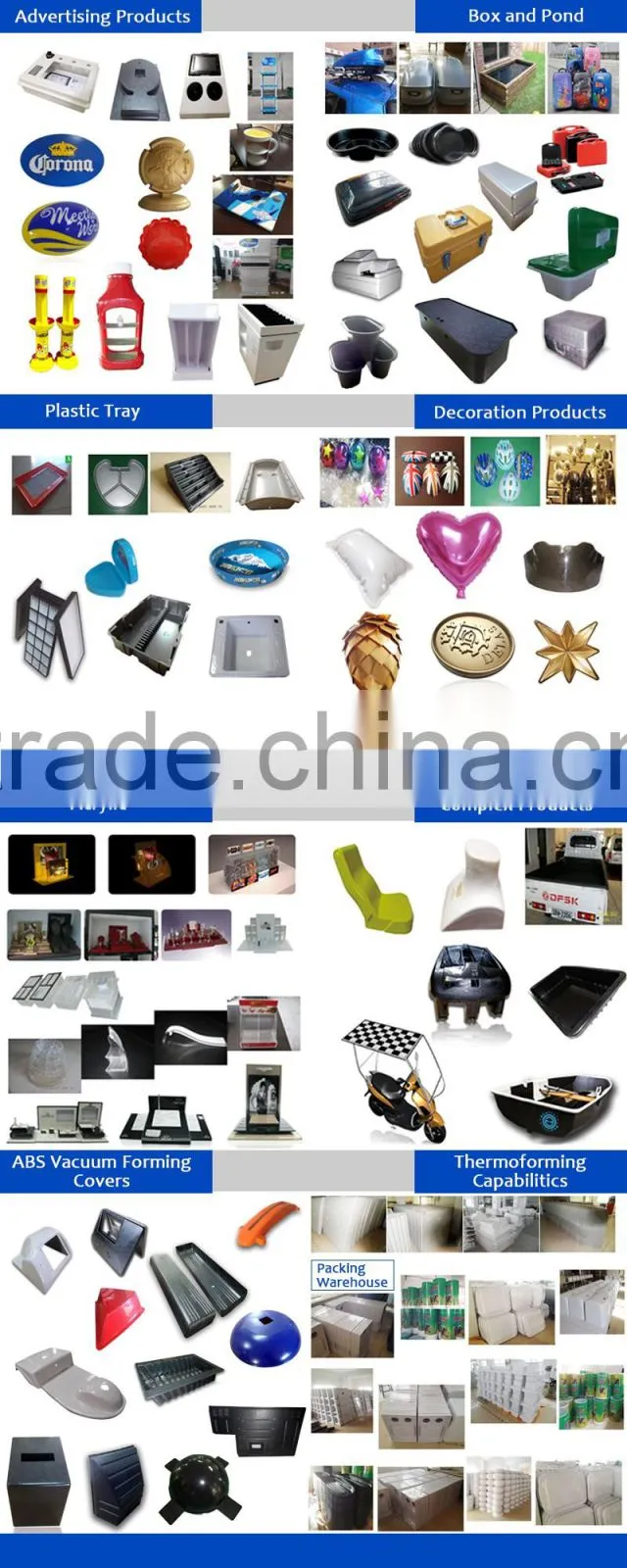 Alibaba Agent Heavy Gauge Thermoforming Product