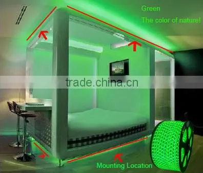 Green color Christmas Strip Lights 110V waterproof
