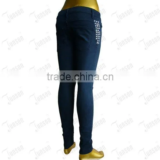 Lady's Denim Jeans JS10938#--Black