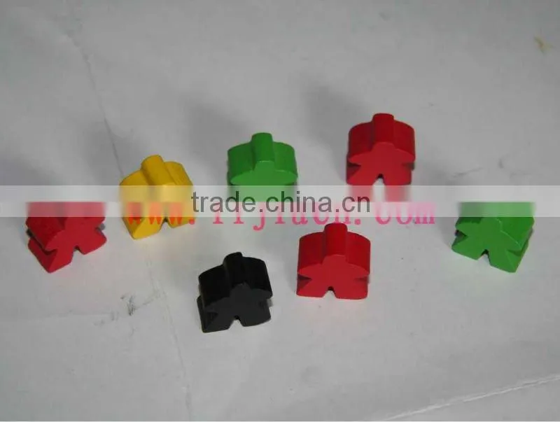 Pig wood game pieces