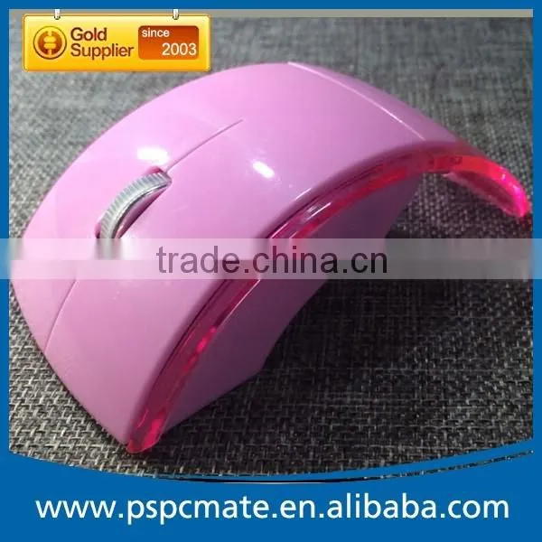 Computer 2.4G Wireless Folding Arc Crystal Gift Mouse
