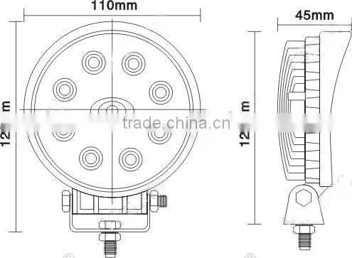 Waterproof 9~32v High Lumen Led Work Light 24w Offroad Led Spotlight Wholesale Led Worklight