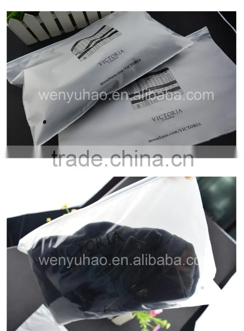 plastic clothes bags for packing , plastic bag zipper clothes poly bags