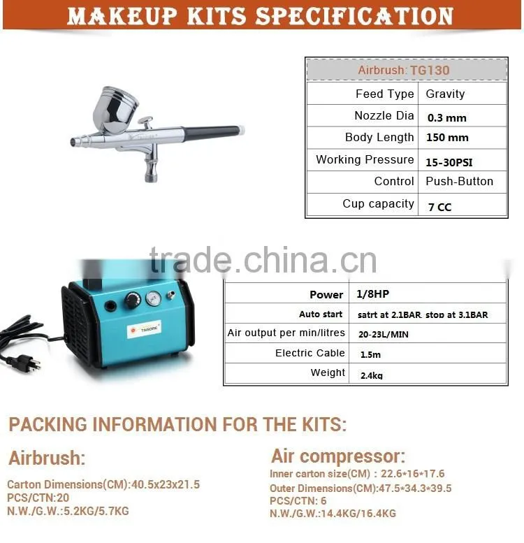 TG218 Cake decoration airbrush compressor kits