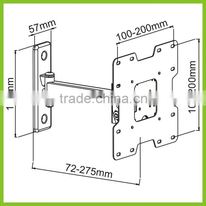 LCD2701 VESA200x200 Single Arm Full Motion Wall Mount for LCD/LED TVs