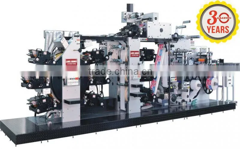 high quality Intermittent rotary four color adhesive label printing machine