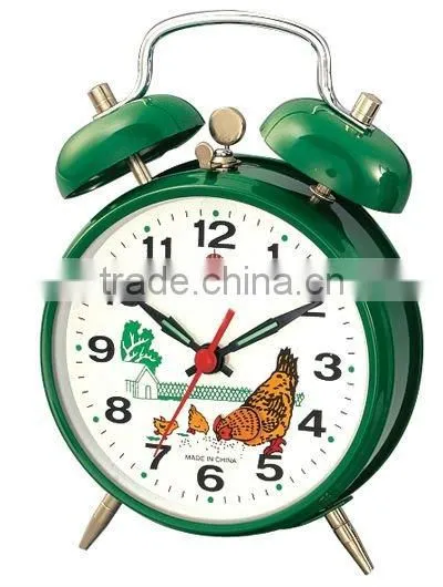 4 inches metal case mechanical alarm clock
