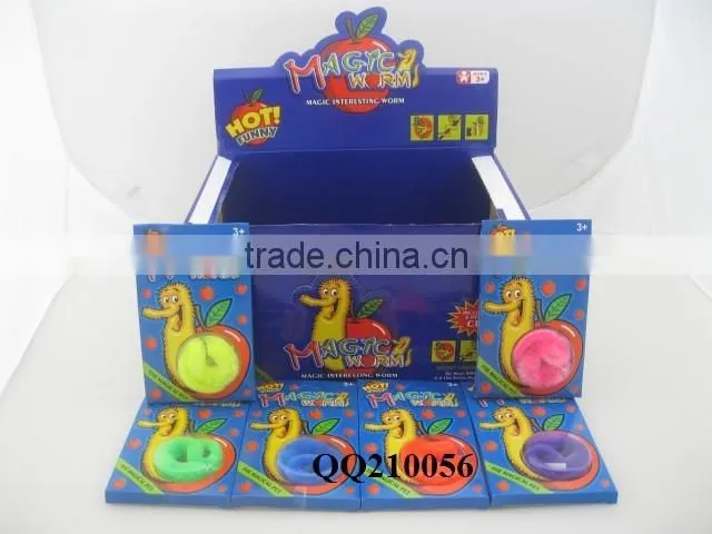 Magic twisty wiggle worm toy fuzzy magic worm