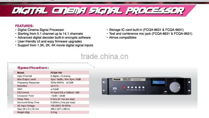 Professional digital sound Audio processor