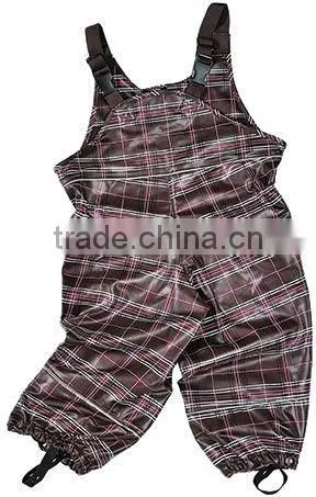 FASHIONABLE KIDS RAIN BIB PANTS PU PANTS