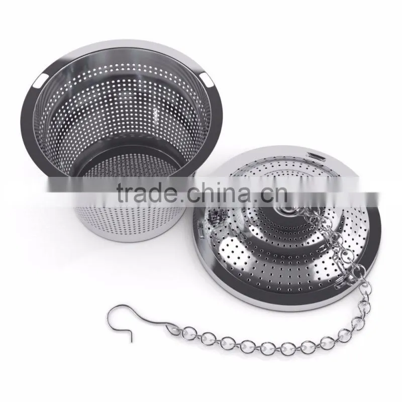 Promotional Gift Green Tea Infuser 304 Stainless Steel Simple Modern Tea Infuser Tea Strainer with Lid