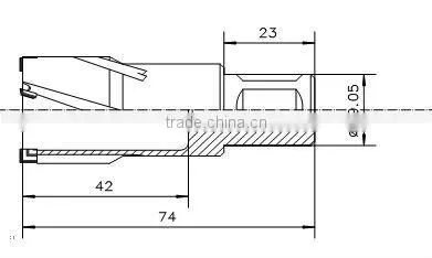 Cutter TCT core drill with weldon shank
