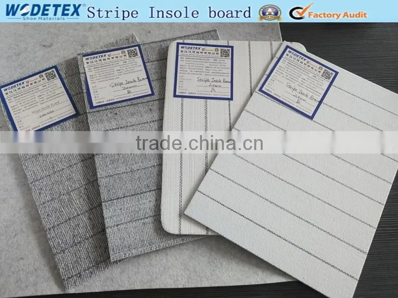 PK nonwoven stripe insole board,stripe insole board