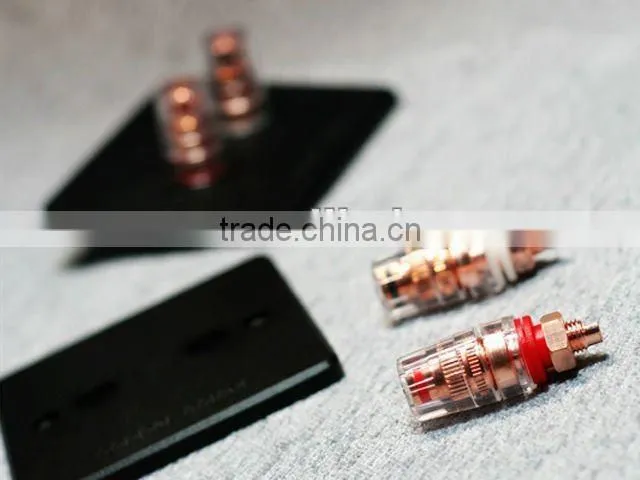 99.998 red copper 2 way Speaker Connector Wall Plate