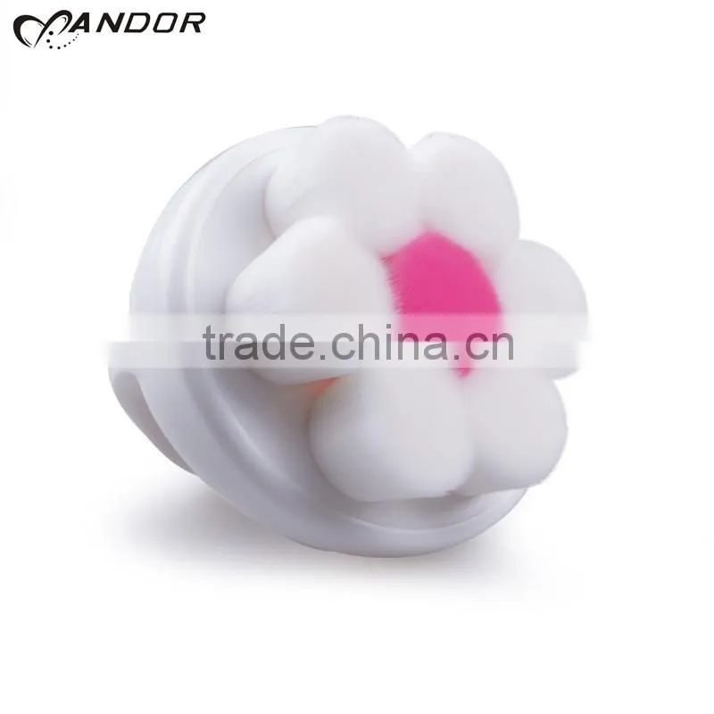 Wood short handle massage body brush