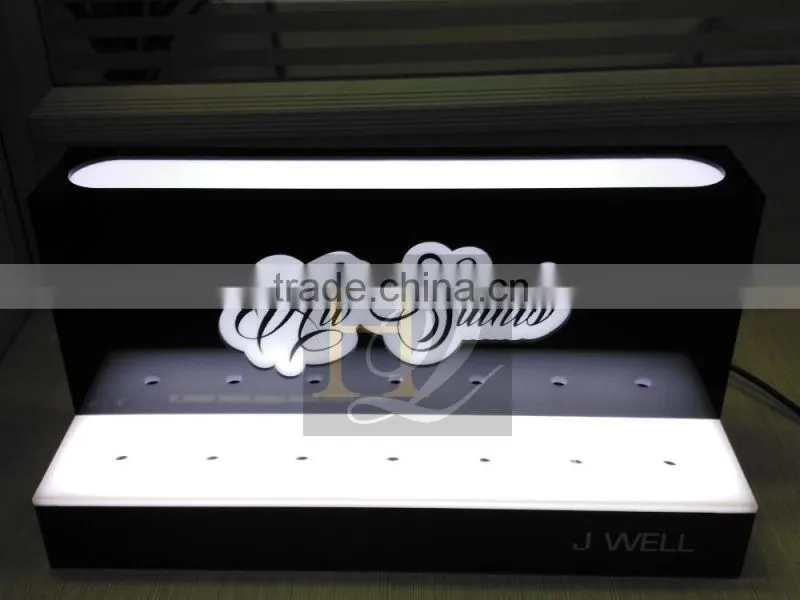 2016 new style illuminated makeup arylic display rack LED acrylic display stand