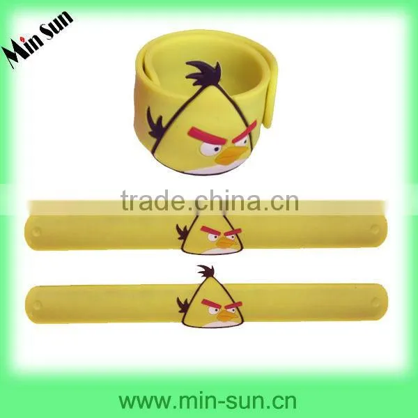 2013 hot selling silicone slap bracelet for promotional& silicone hand bracelet.
