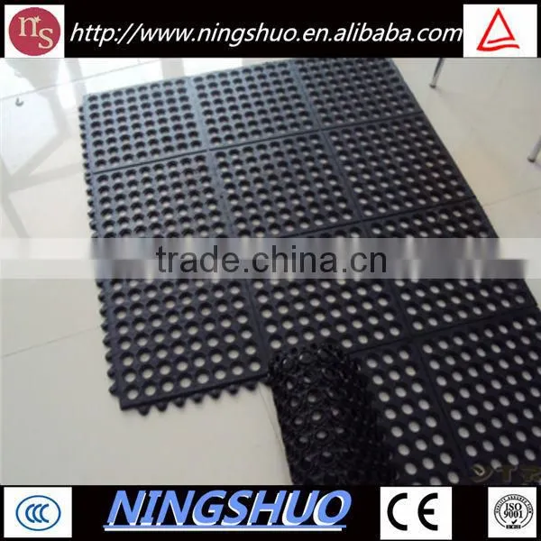 China supplier of anti slip workshop interlocking rubber matting