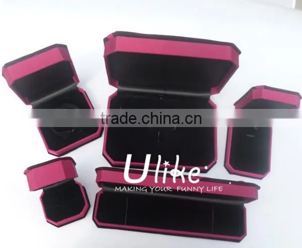 beautiful velvet red jewelry ring gift box with bowknot ring jewelry box velvet double ring box wedding items