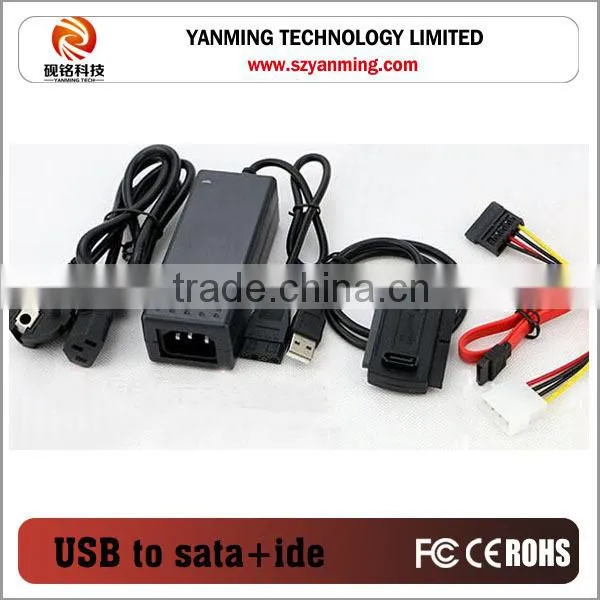 USB 2.0 To SATA IDE Cable For External Hard Disk HDD + Power Supplier