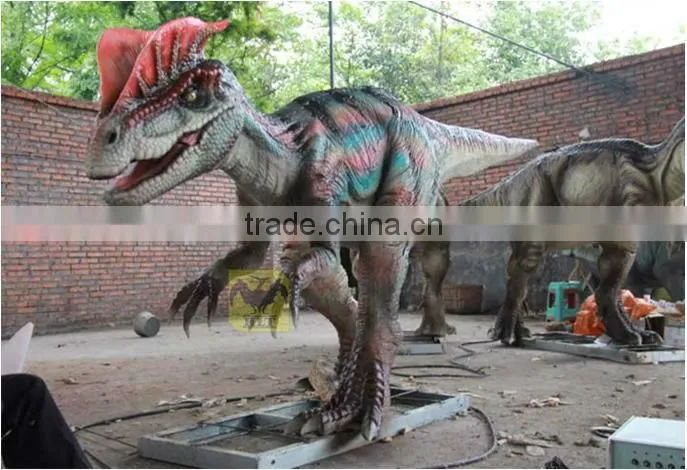 Kiddy rides walking dinosaur outdoor park