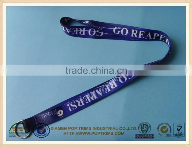 custom heat transfer printed sublimation lanyard with low MOQ