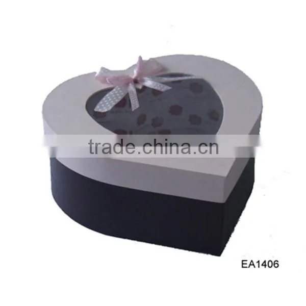 Factory directly wholesale paper box with window, hot sale black paper box