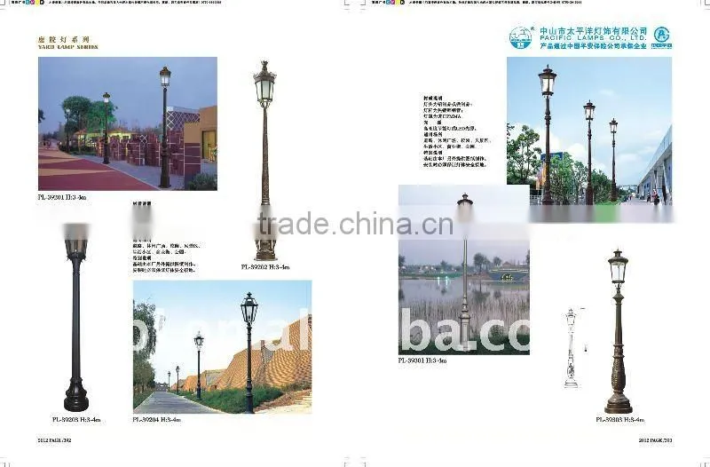 Outdoor LED garden lamp with steel or aluminum material