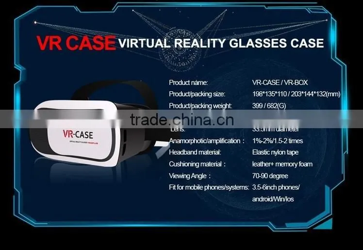 Cheapest price for stable quality vr box 2.0 with remote Virtual Reality Glasses Case 3D VR BOX 2.0 3d glasses