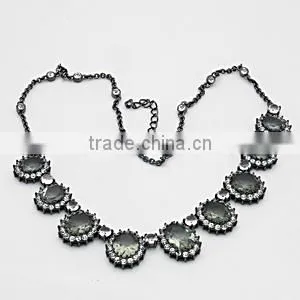 Fashion Hematite Plating with Crystal Jewelry Sets