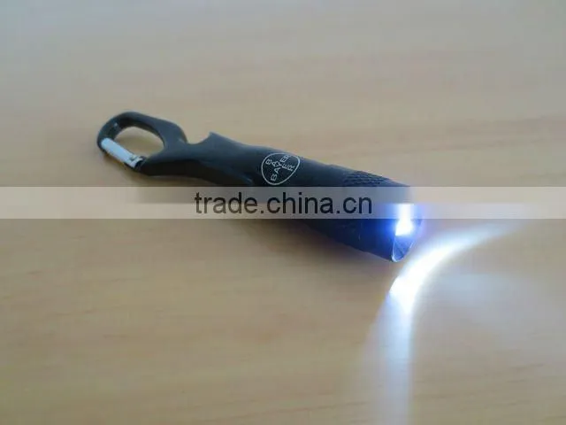 Aluminium mini carabiner LED Flashlight/Torch with rotating switch
