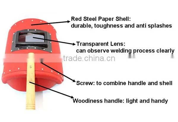 Eastnova FS001 handheld red steel paper miller welding mask