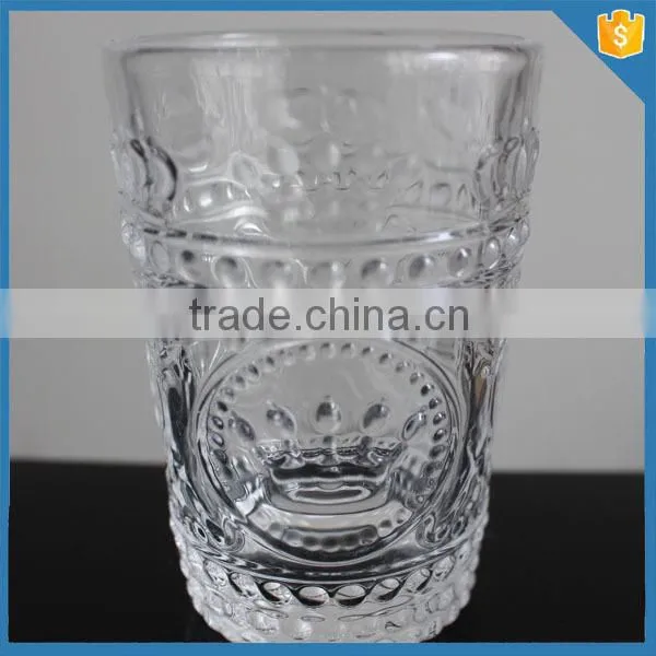 Pressed French Design glass Wine Goblet