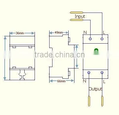 home use 20A Over Voltage and Under Voltage Protective Device with Automatic re-cover
